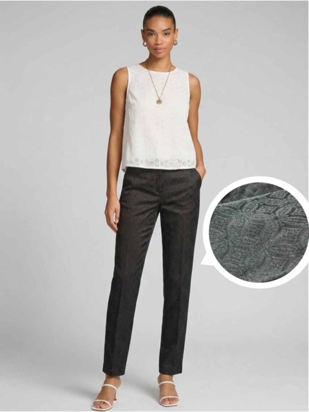 Zac & Rachel slim ankle dress pants size 10 jacquard pattern suit pants